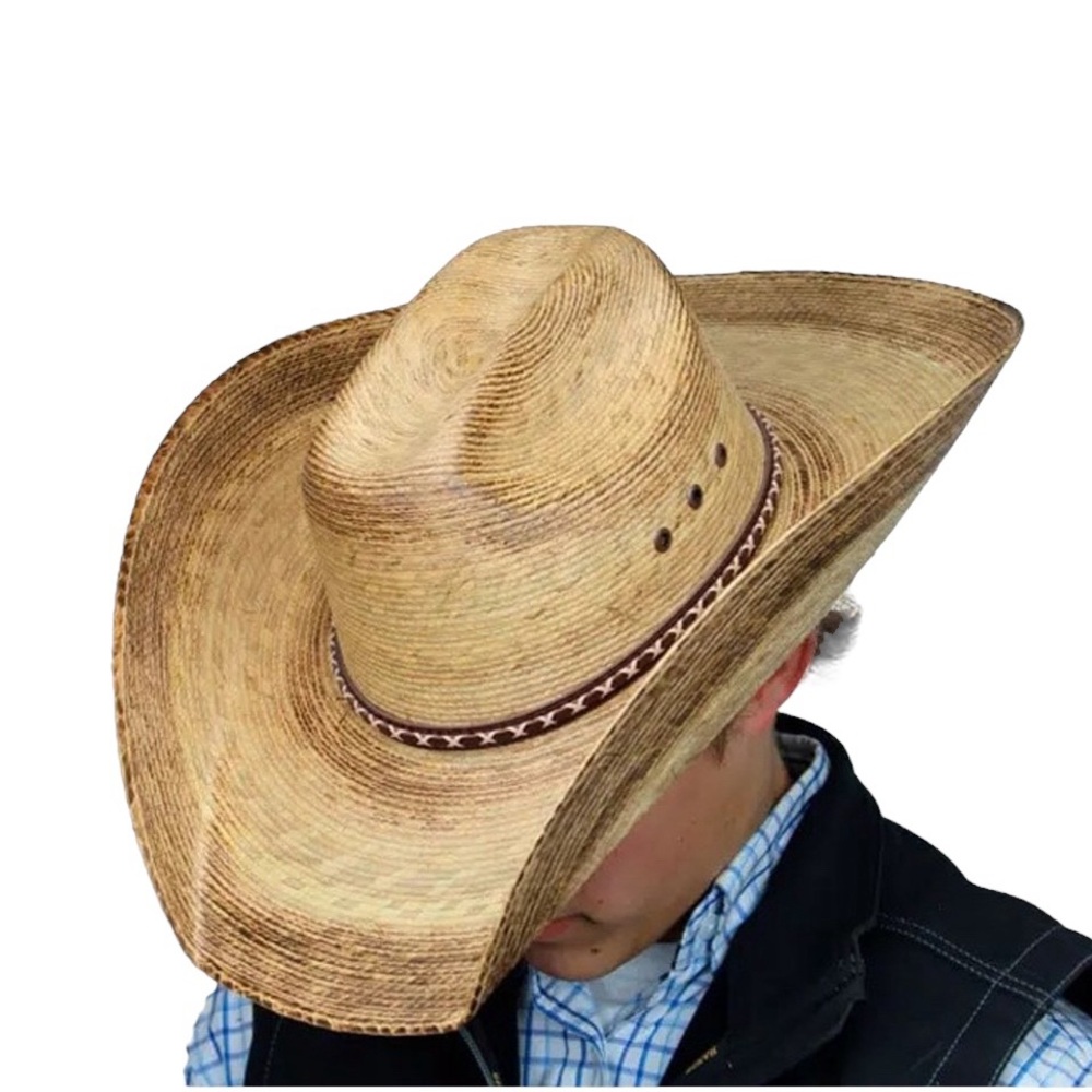 Straw Western Cowboy Hat - Natural Tan